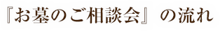 『お墓のご相談会』の流れ